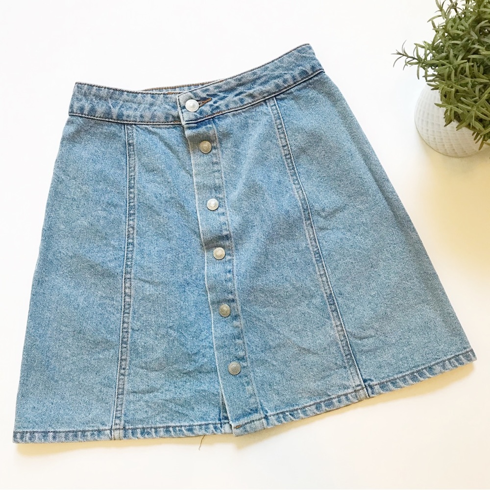 Pull & Bear - High waisted denim skirt